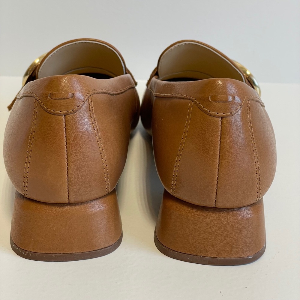 Clarks Signature Women's Brown Leather Loafer Buckle Shoes Size 7.5 - Picture 4 of 8